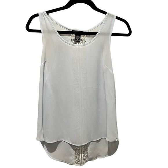 Timing Brand Sheer High-Low Tank Top With Lace Detail on Back - Small - Picture 1 of 5